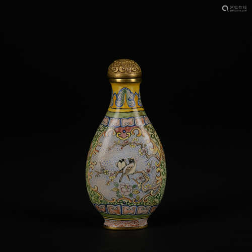 A enamel snuff bottle