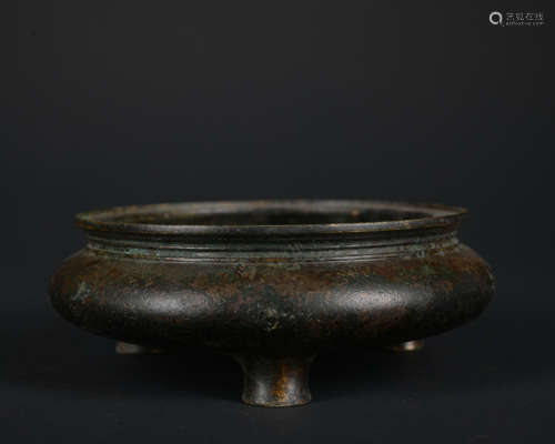 A bronze censer