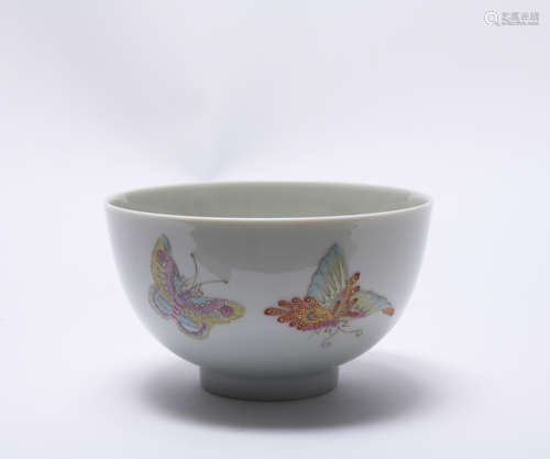 A famille-rose 'butterfly' bowl