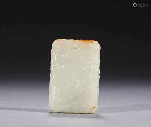 Jade pendant of Hetian Baiyu character story in Qing Dynasty...