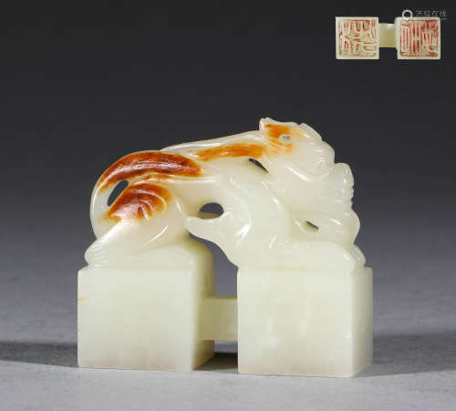 Chinese ancient animal button seal