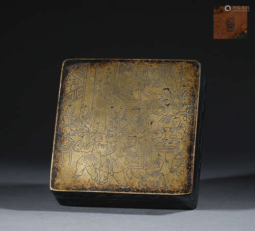 Chinese figure print cartridge in Qing Dynasty