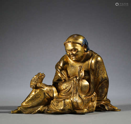 Bronze gilded bangs and golden toads in ancient China