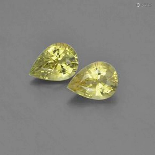 2ct Pear Cut Pineapple Yellow Chrysoberyl