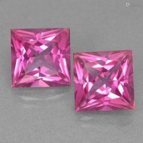 11ct Princess Cut Pink Mystic Topaz