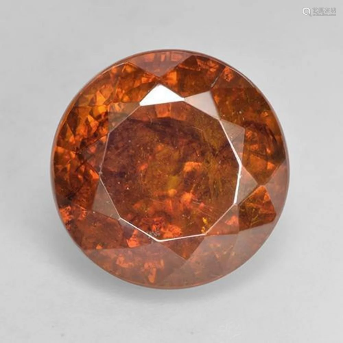 11ct Round Cut Deep Orange Sphalerite