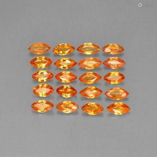 3ct Marquise Cut Fire Orange Sapphires