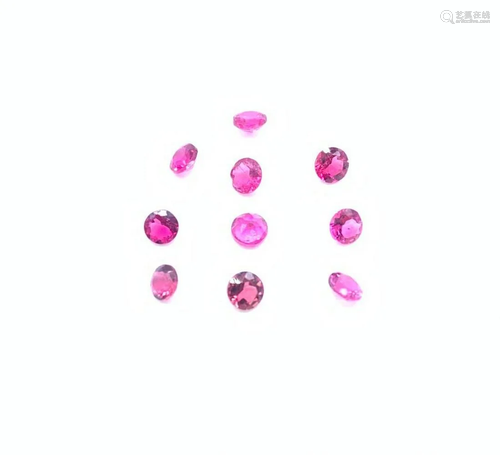 1ct Round Cut Pink Tourmalines