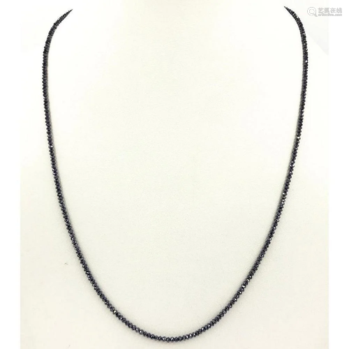 Black Diamond String Bead Necklace