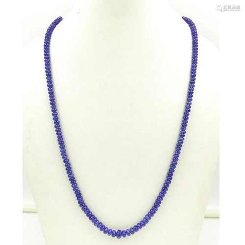 Sapphire String Bead Necklace