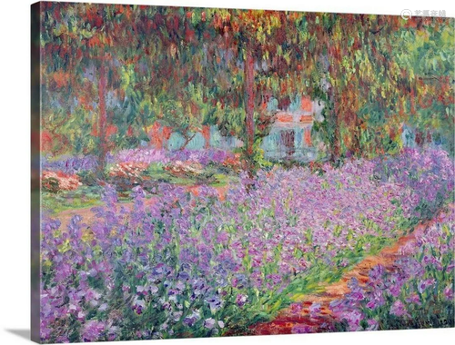 The Artists Garden at Giverny, 1900 Canvas Reproduction