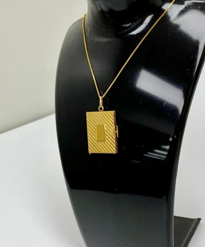10K Gold Necklace, with a Solid 14K Gold Pendant