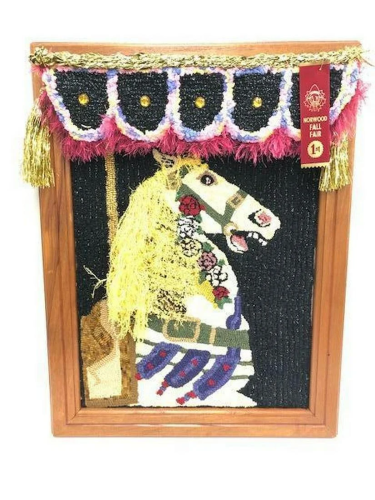 Prize Winning Hand-Made Hooked Horse Wall Art