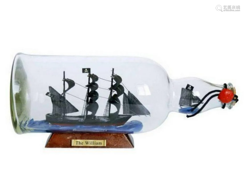 Calico Jack's The William Model Ship in a Glass Bottle ...