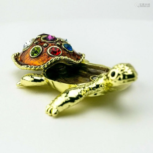 Hand Made Colored Turtle Trinket Box Hand Made By Keren Kopa...