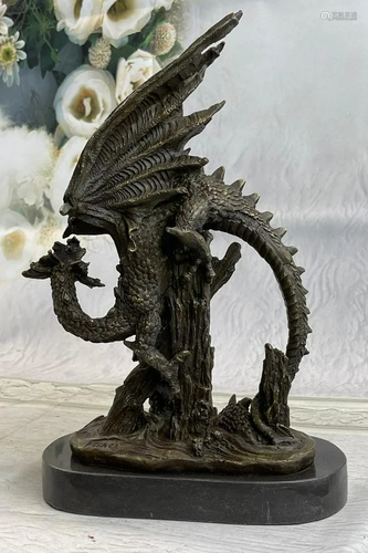 Chinese Bronze Dragon Sculpture