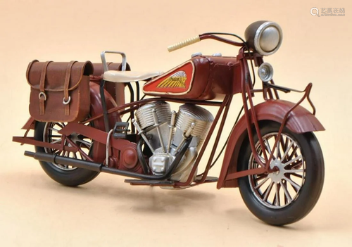 Handmade Indian Motorcycle 1:8 Tinplate Antique Style Metal ...