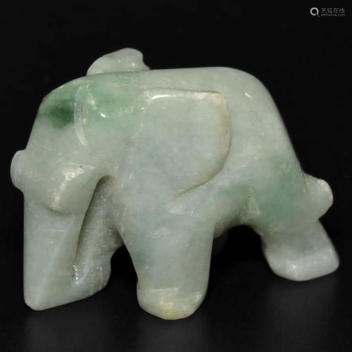 68ct Carved Jadeite Elephant