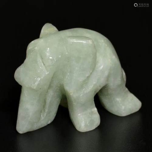 55ct Carved Jadeite Elephant