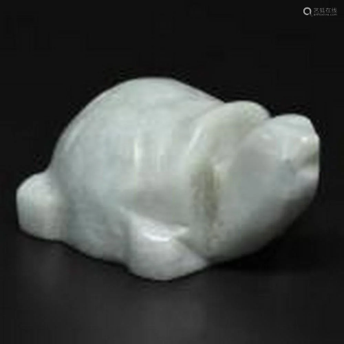 100ct Carved Jadeite Turtle