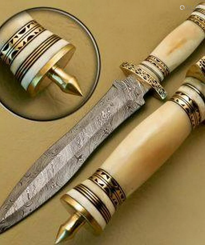 The Captains Guard Damascus Dagger