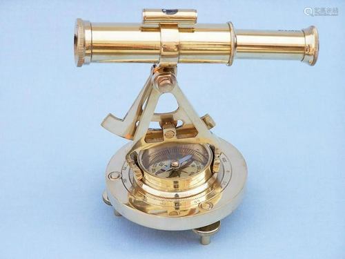 7" Solid Brass Alidade Compass