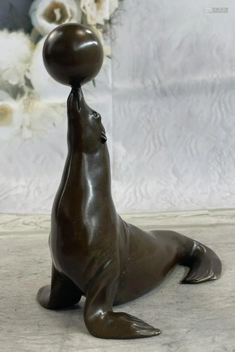 Seal Bronze Sculpture Sealena by Miguel Lopez (Milo) Hot Cas...