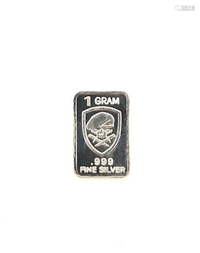 Novelty 1 Gram .999 Silver Bar - "Special Forces Bravo ...