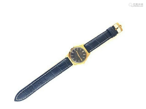 Authentic Omega Geneve Date Blue Dial Gold Plated Automatic ...