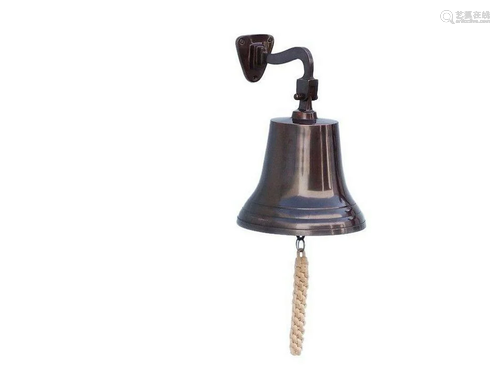 11" Antique Copper Hanging Ships Bell