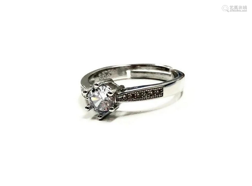 Ladies SYN Diamond in Crown Mount Ring