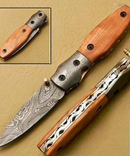 The Purifier Folding Damascus Knife