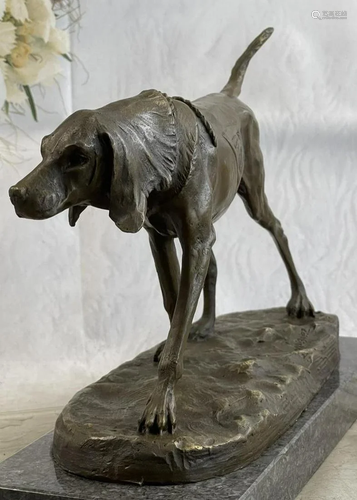 Service Dog Support Animal Bronze Statue Sculpture Figure 9....