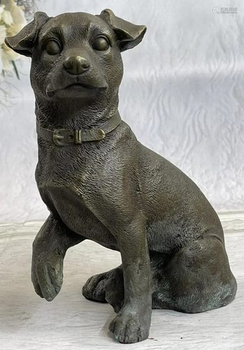 Hot Cast Original Williams Jack Russell Animal Dog Bronze Sc...