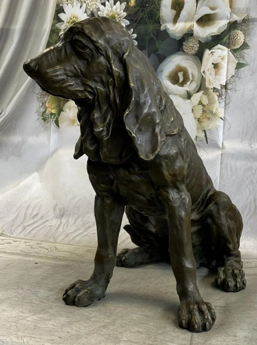 Bloodhound Basset Hound Wrinkly Dog Figure Statue Sculpture ...