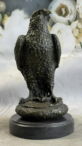 Guardian Eagle Hawk Bird Bronze Statue Sculpture Figure 12&q...