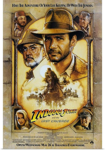 Indiana Jones and the Last Crusade Movie Wall Art Print