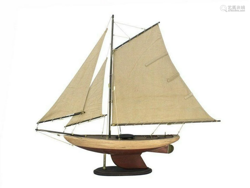 Wooden Rustic Bermuda Sloop Model Sailboat Decoartion 30&quo...