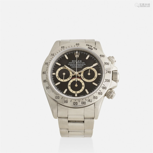 Rolex, 'Zenith Daytona' stainless steel wristwatch