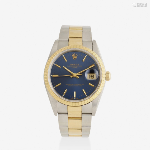 Rolex, 'Date' two-tone wristwatch, Ref. 15223