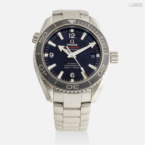 Omega, 'Planet Ocean' stainless steel wristwatch