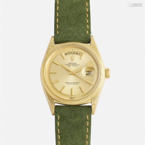 Rolex, 'Day-Date Florentine' gold wristwatch, Ref....