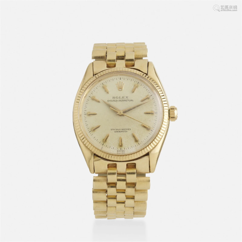 Rolex, 'Oyster Perpetual' gold wristwatch