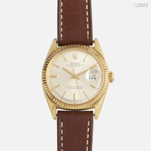 Rolex, 'Datejust' gold wristwatch, Ref. 1601