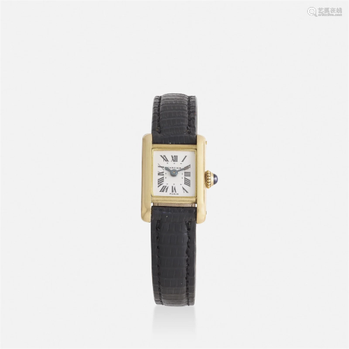 Cartier, 'Mini Tank' gold wristwatch