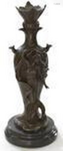 Signed Art Deco Beautiful Woman by Cheret Bronze Sculpture M...