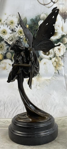 Sleeping Floating Fairy Original Bronze Statue Sculpture Fig...