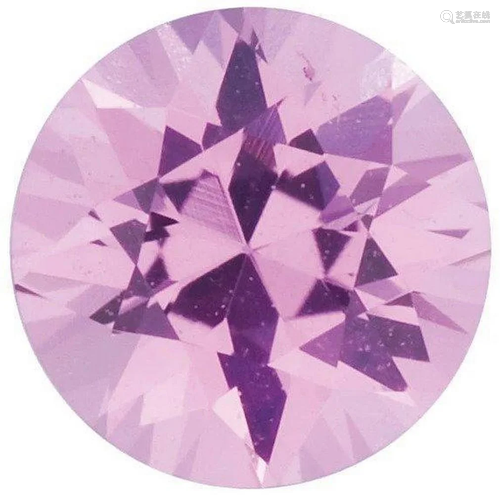 Round Diamond Cut Natural Pink Sapphire - Fine AAA Grade - S...