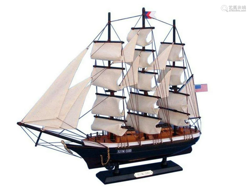 Wooden Flying Cloud Tall Model Clipper Ship 24"