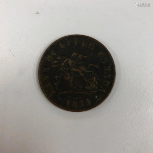 1854 Â½ Penny - Bank of Upper Canada